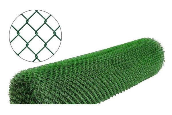 Сетка рабица в ПВХ 1,5 м*10 м., 2,4 мм. ячейка 55*55 мм зелёная